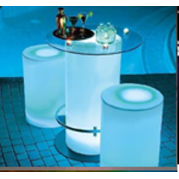 Стол светодиодный круглый  30*30*110 аккумуляторный RGB