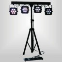 LED PAR RGB набор PAR 7*3W 4шт на стойке