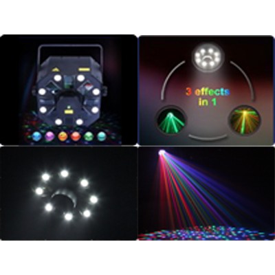 Светодиодный прибор LED+лазер Mixlaser 3W RGBW Светодиодный прибор LED+лазер Mixlaser 3W RGBW