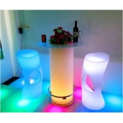 Светодиодный стул барный цилиндрической формы 38x40x84 аккумуляторный RGB